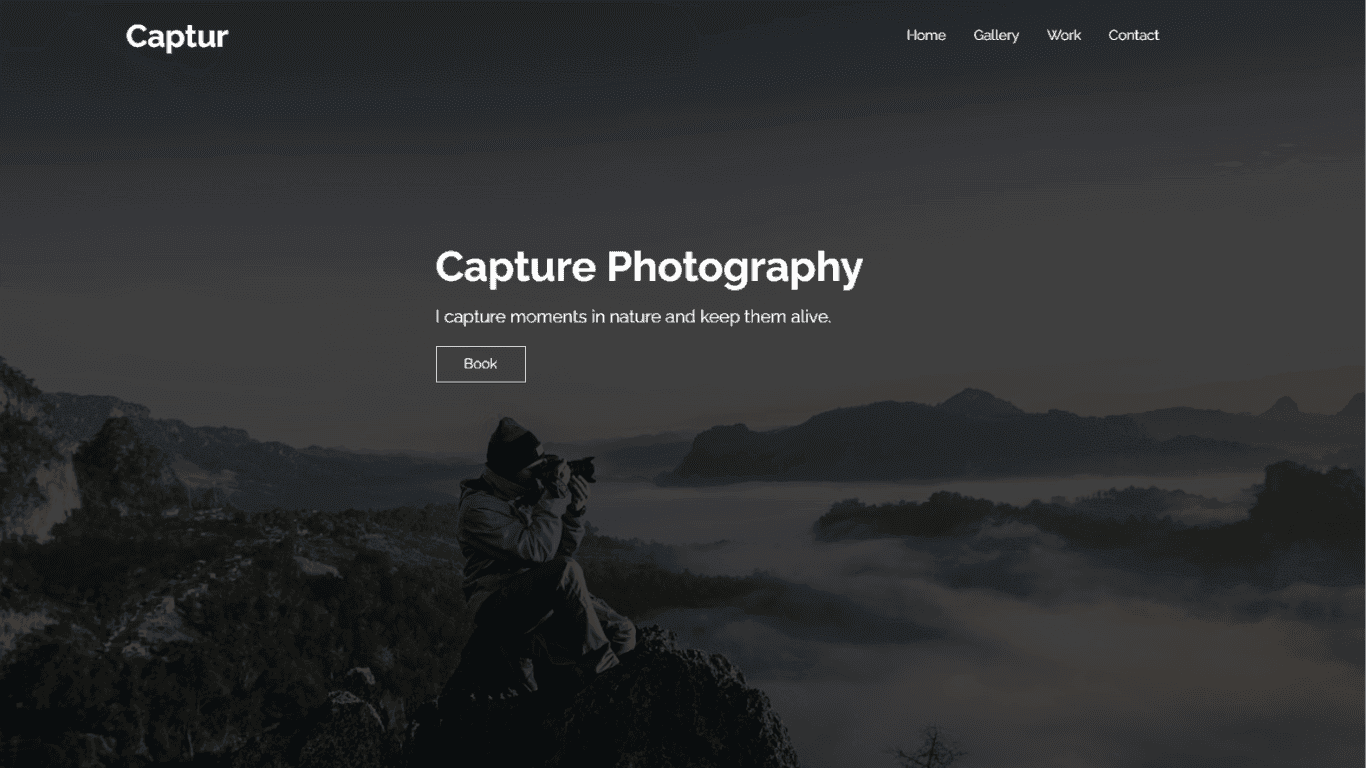 Photography Portfolio - Portfolio Project Screenshot