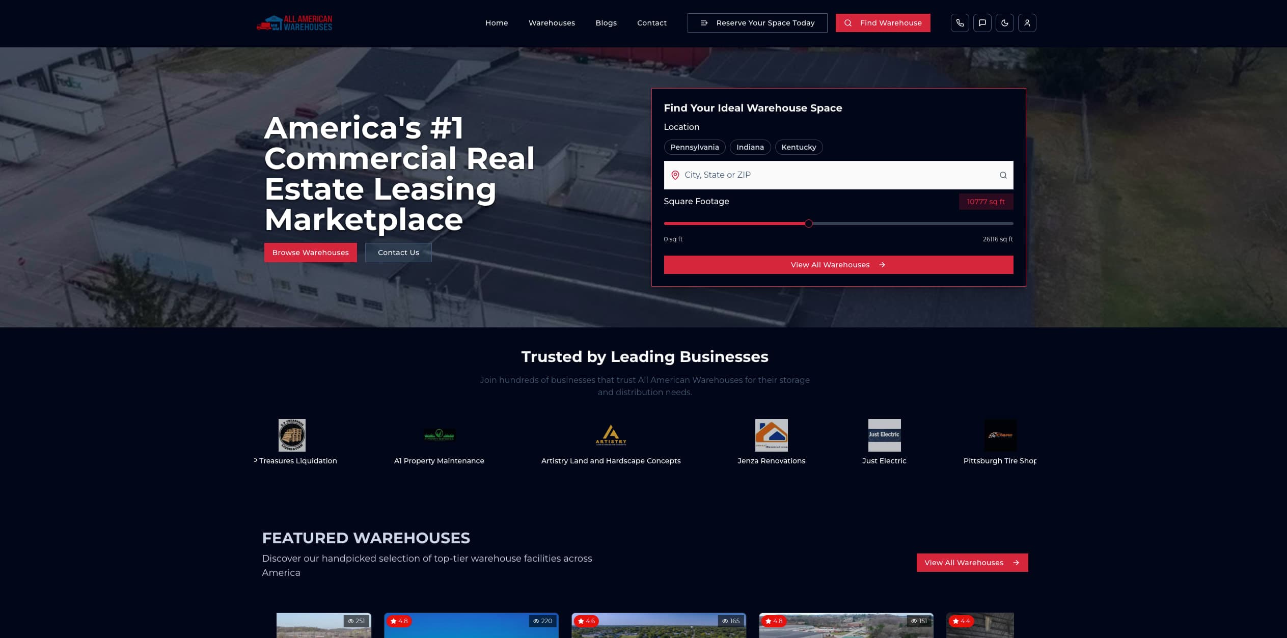 All American Warehouse - Platform Project Screenshot